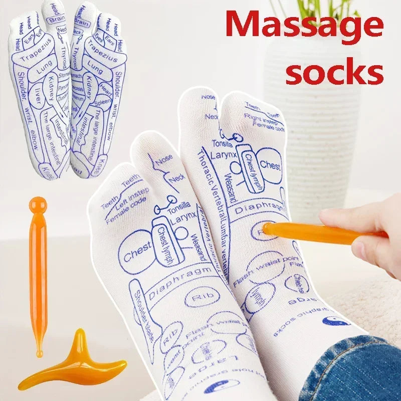 Revitalize Your Feet with Our Acupressure Massage Socks - Ultimate Reflexology Foot Care Tool
