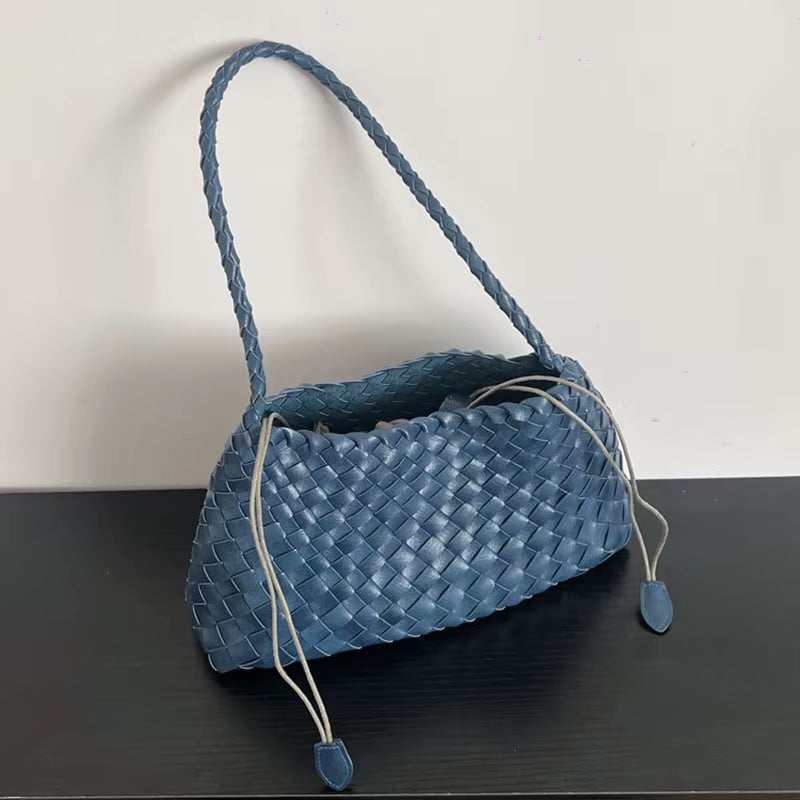 Hand-Woven Women’s Bag – Sailboat Bucket Bag for Casual & Vacation Use