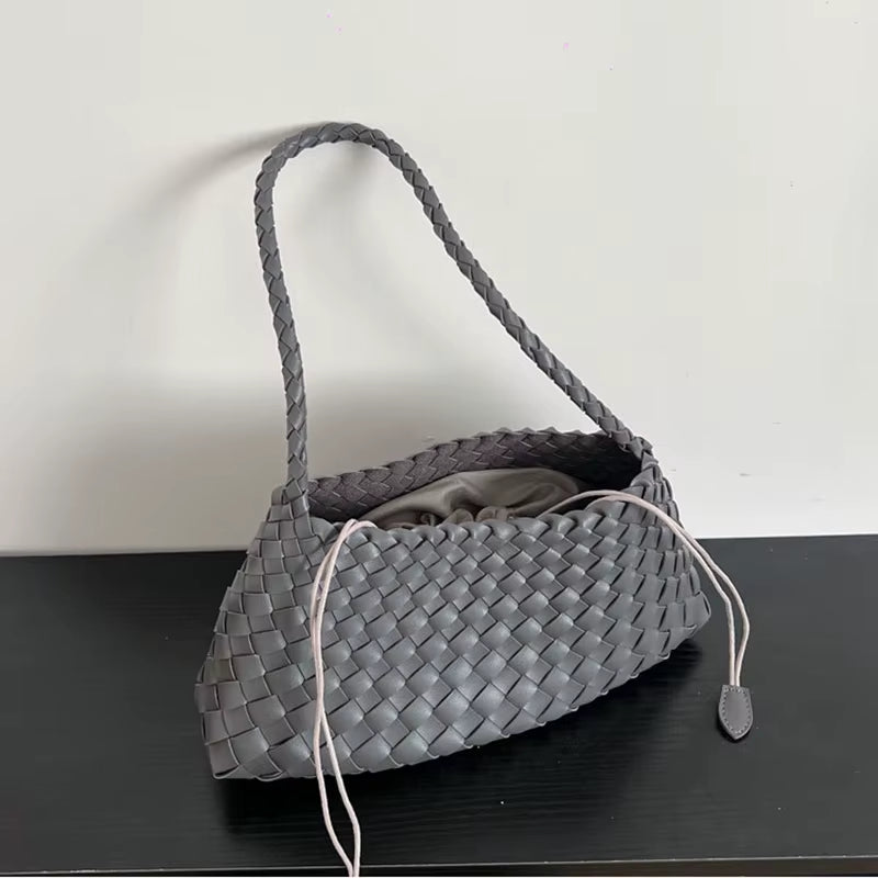 Hand-Woven Women’s Bag – Sailboat Bucket Bag for Casual & Vacation Use