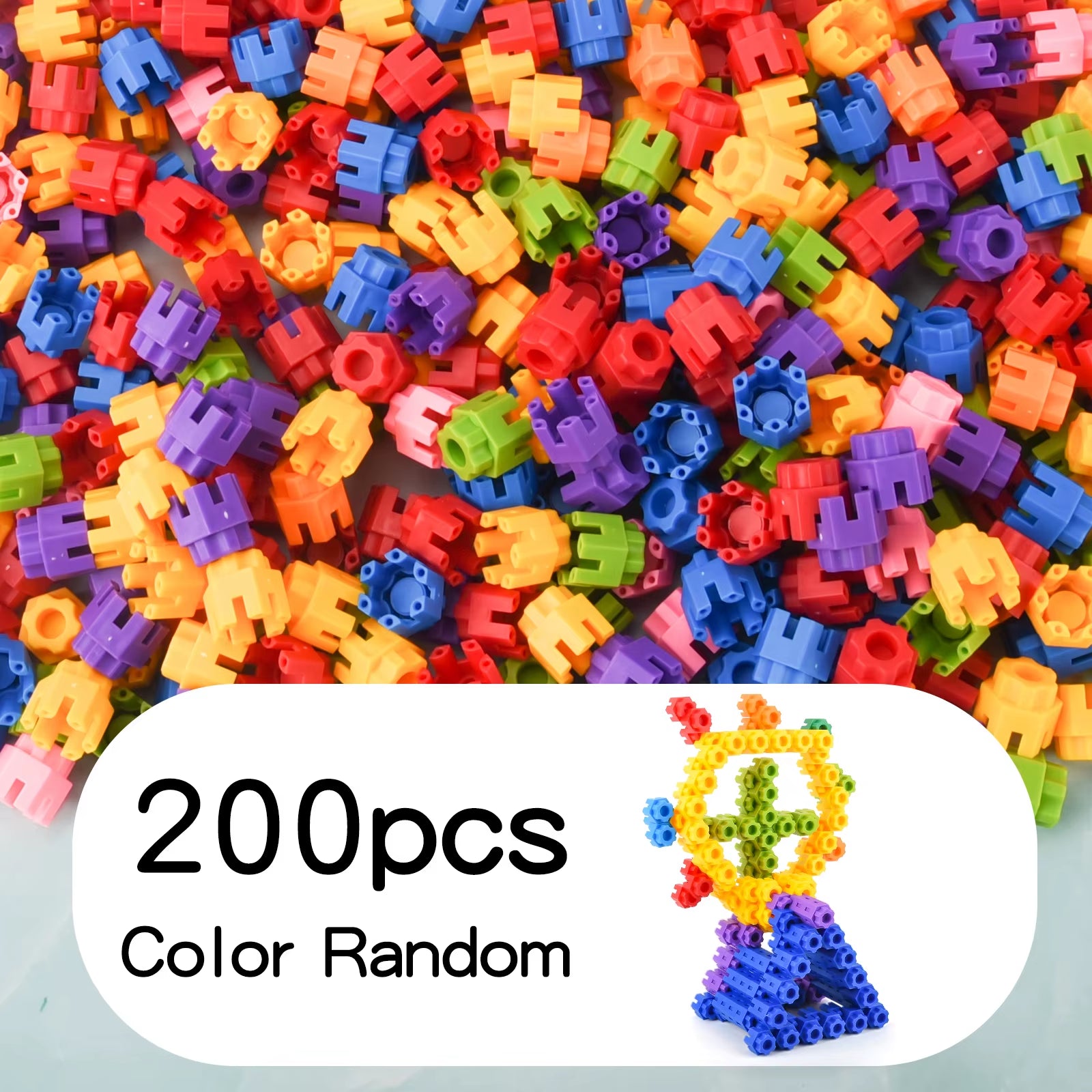Children'S Large Particle Building Block Toys Puzzle Boys and Girls Baby Assembly and Splicing Diy Hexagonal Building Blocks
