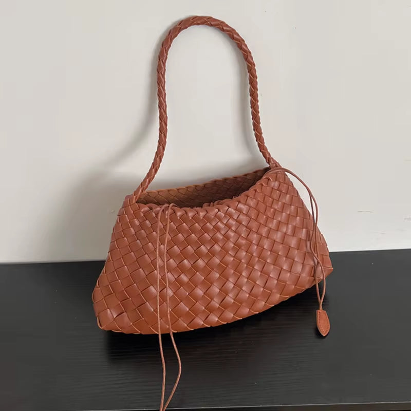 Hand-Woven Women’s Bag – Sailboat Bucket Bag for Casual & Vacation Use