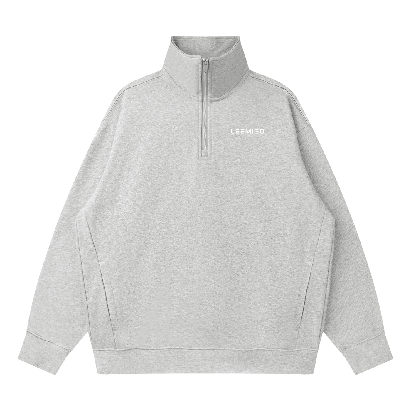 Unisex Quarter-Zip Drop Shoulder Sweatshirt – Casual Cotton Blend