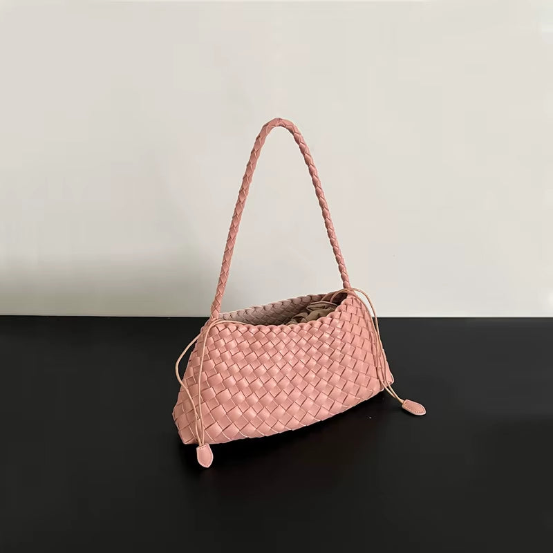 Hand-Woven Women’s Bag – Sailboat Bucket Bag for Casual & Vacation Use