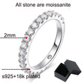 Moissanite Ring 0.6–4.15CT  – 18K Plated S925 Silver Wedding Band
