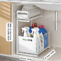 2-Tier Pull-Out Under-Sink Organizer – Adjustable Sliding Shelf for Kitchen & Bathroom