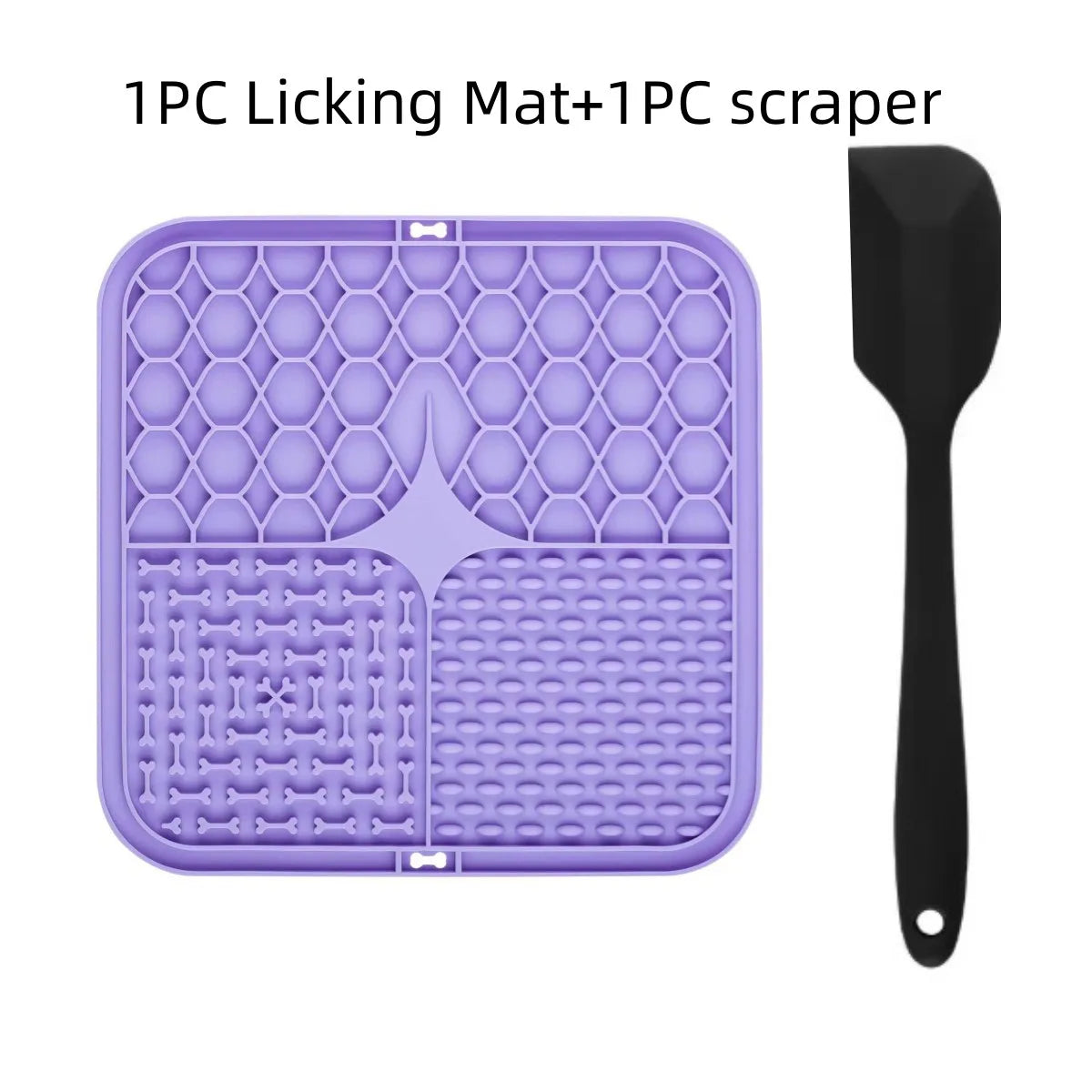 Pet Lick Silicone Mat – Slow Feeder & Training Dog Food Plate