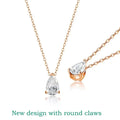 Pear Cut 1–4CT  Moissanite Necklace – 18K Gold Plated S925 Silver Pendant