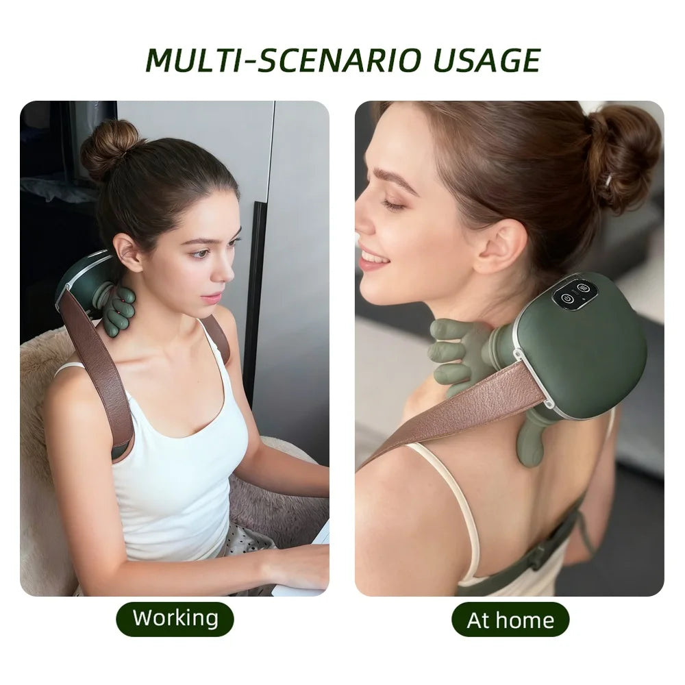 Wireless Neck and Shoulder Massager - Bionic Finger Technology for Deep Tissue Relaxation