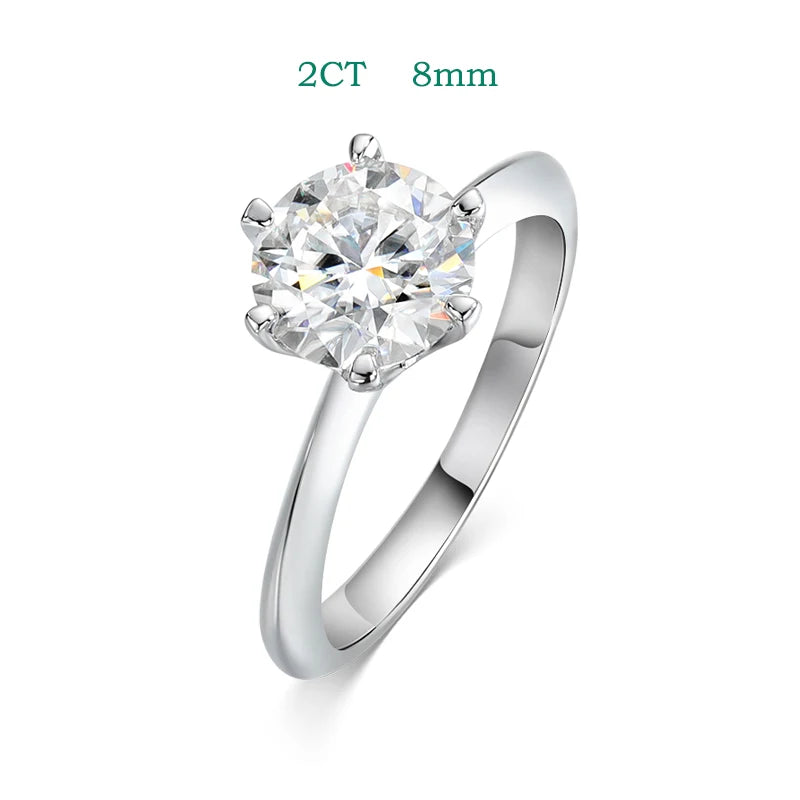 Moissanite Wedding Ring 0.23–2.23CT  – 18K Plated S925 Silver, Couple Sets