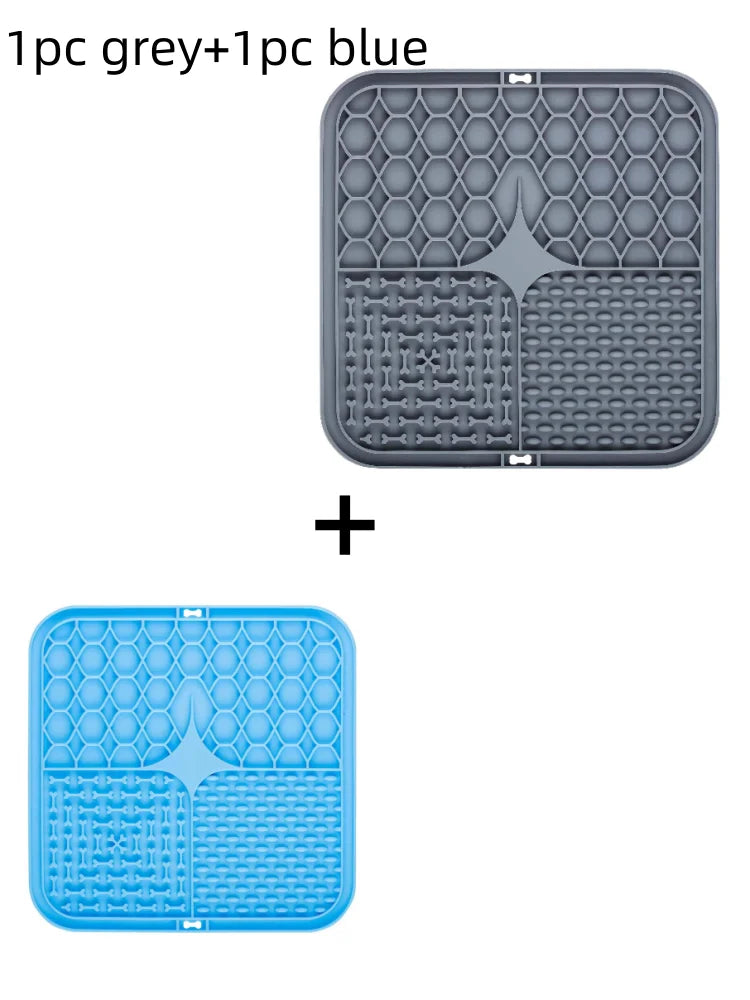 Pet Lick Silicone Mat – Slow Feeder & Training Dog Food Plate