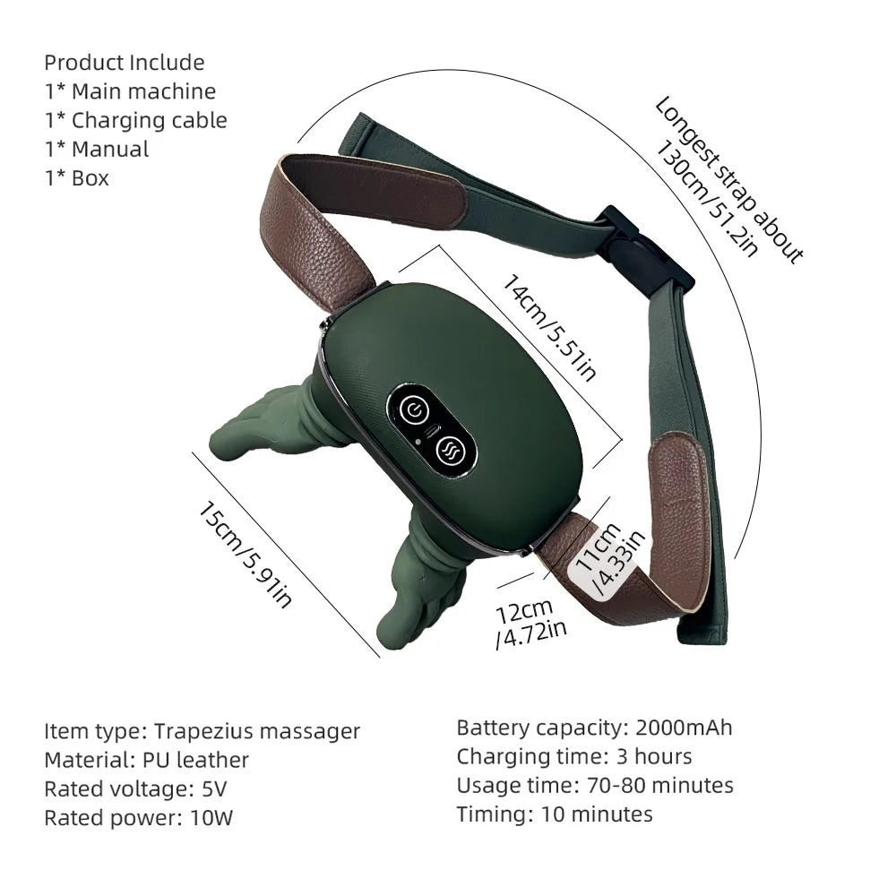 Wireless Neck and Shoulder Massager - Bionic Finger Technology for Deep Tissue Relaxation