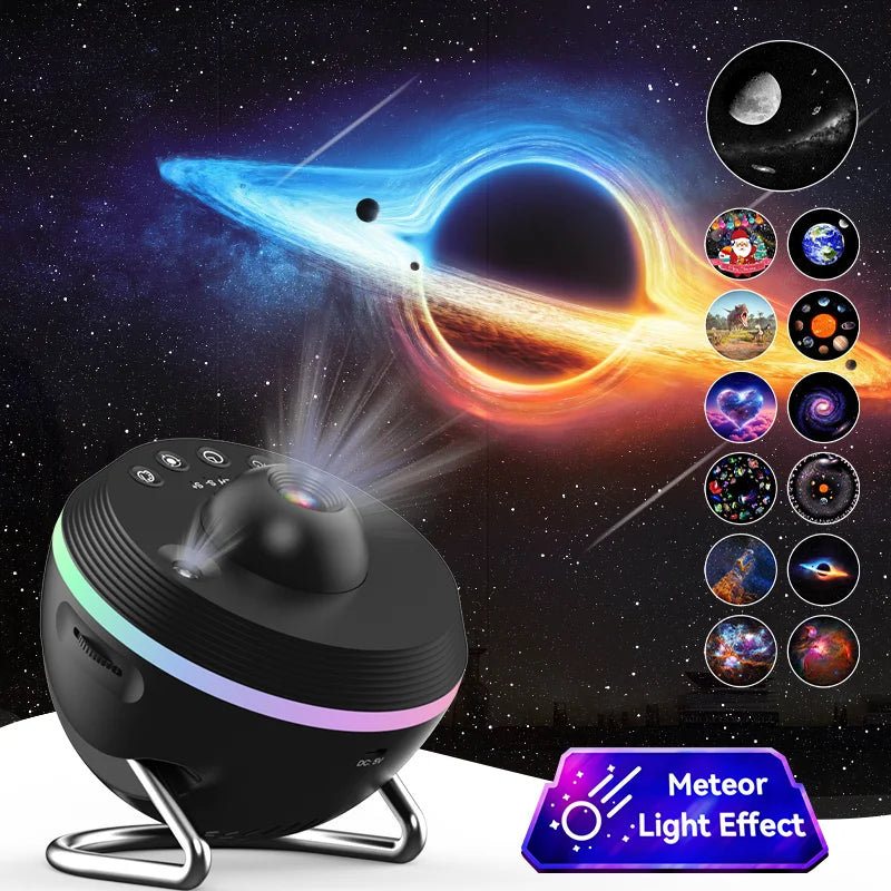 Galaxy Star Projector for Kids – 12-in-1 Meteor & Planetarium Night Light
