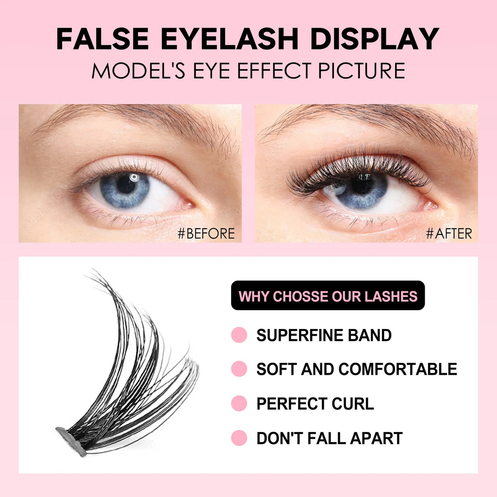 DIY Lash Extension Kit – 200PCS Cluster Lashes