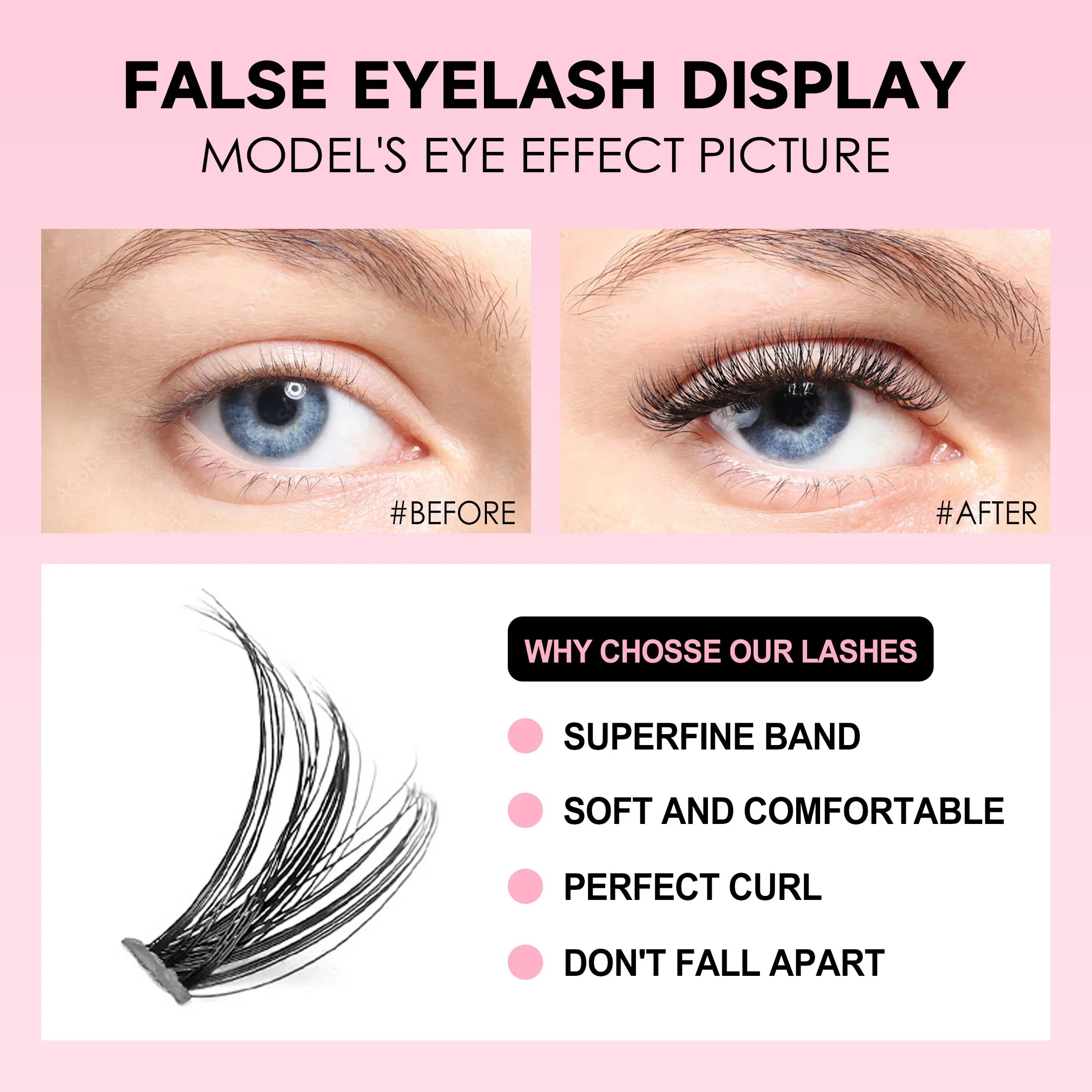 DIY Lash Extension Kit – 200PCS Cluster Lashes