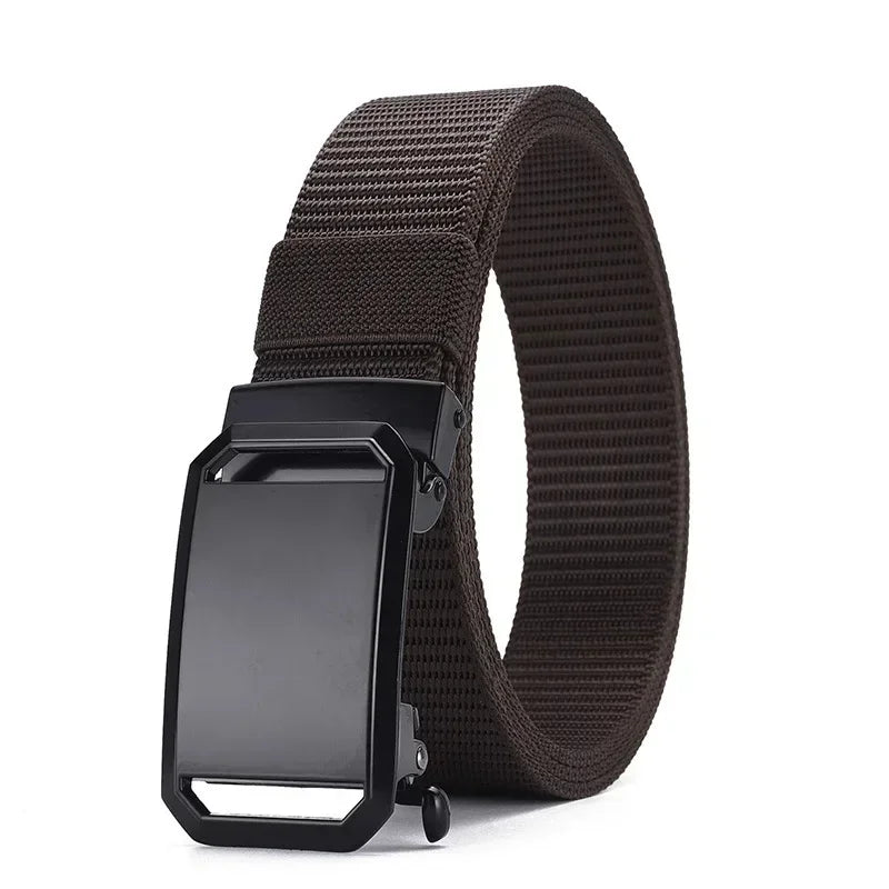 Men’s Canvas Military Belt with Automatic Buckle – Casual & Outdoor