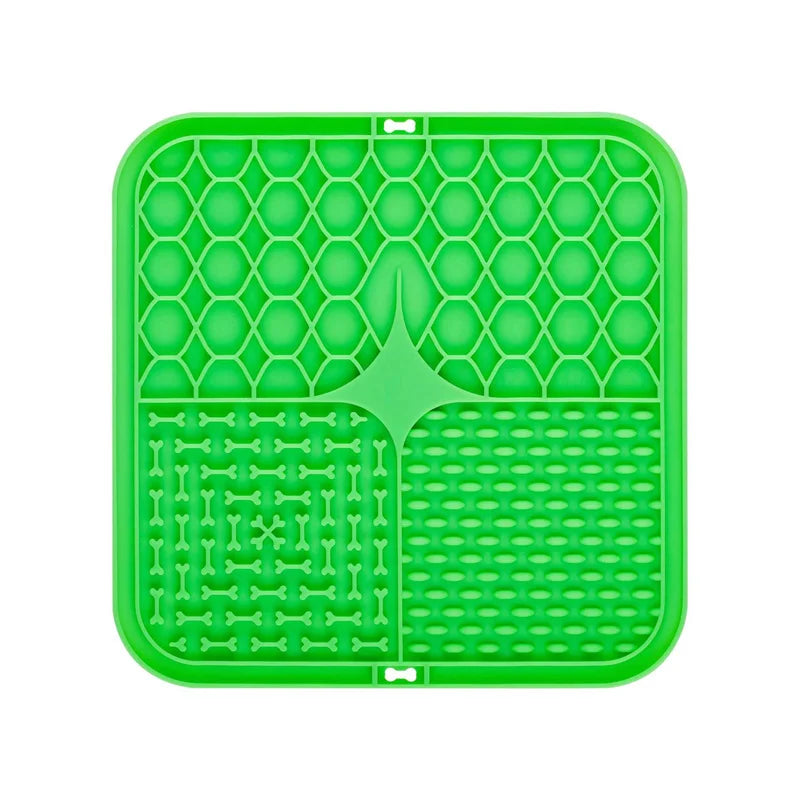 Pet Lick Silicone Mat – Slow Feeder & Training Dog Food Plate