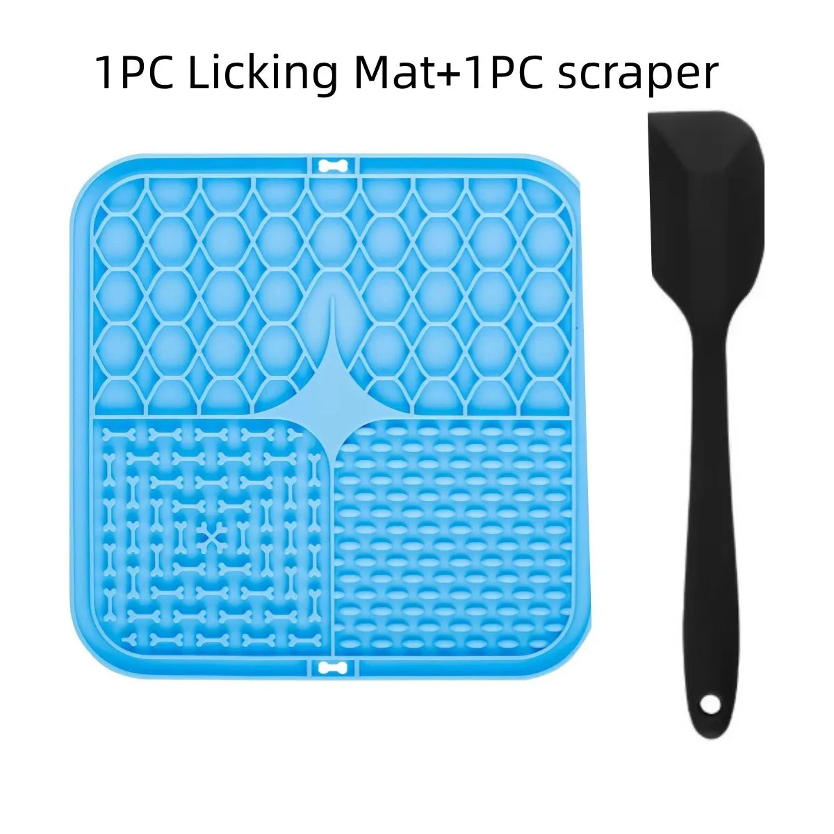 Pet Lick Silicone Mat – Slow Feeder & Training Dog Food Plate