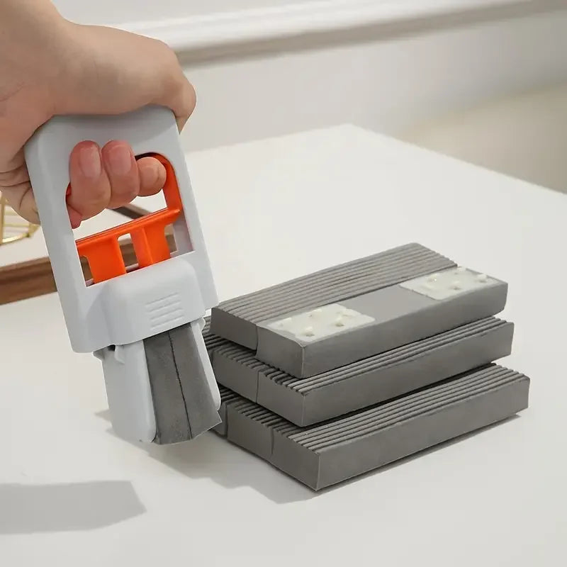 Effortless Cleaning with Portable Foldable Wet Dry Mop - 2 Removable Heads & Ergonomic Handle!