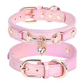 Shiny Rhinestone Dog Collar – Adjustable Leather Pet Necklace
