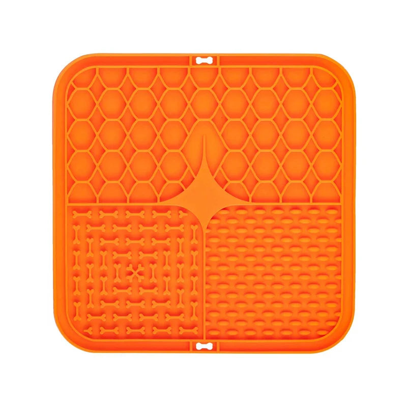 Pet Lick Silicone Mat – Slow Feeder & Training Dog Food Plate