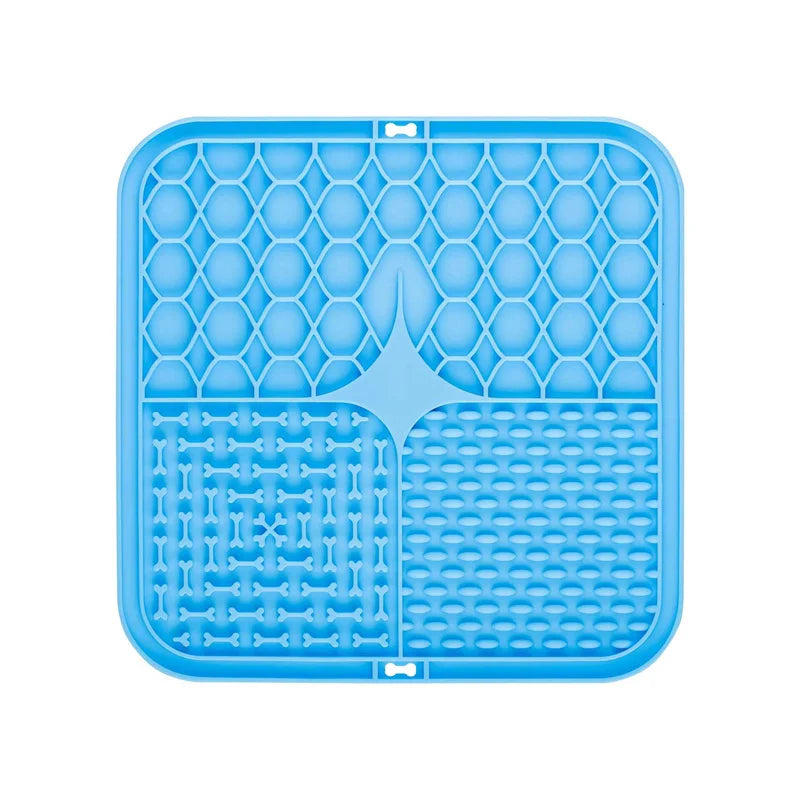 Pet Lick Silicone Mat – Slow Feeder & Training Dog Food Plate