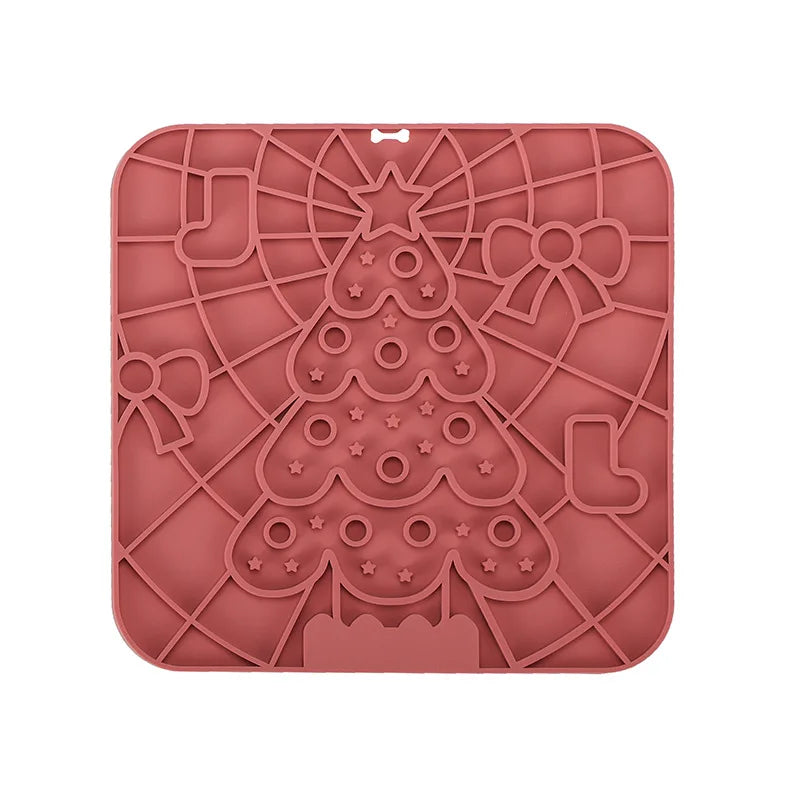 Pet Lick Silicone Mat – Slow Feeder & Training Dog Food Plate