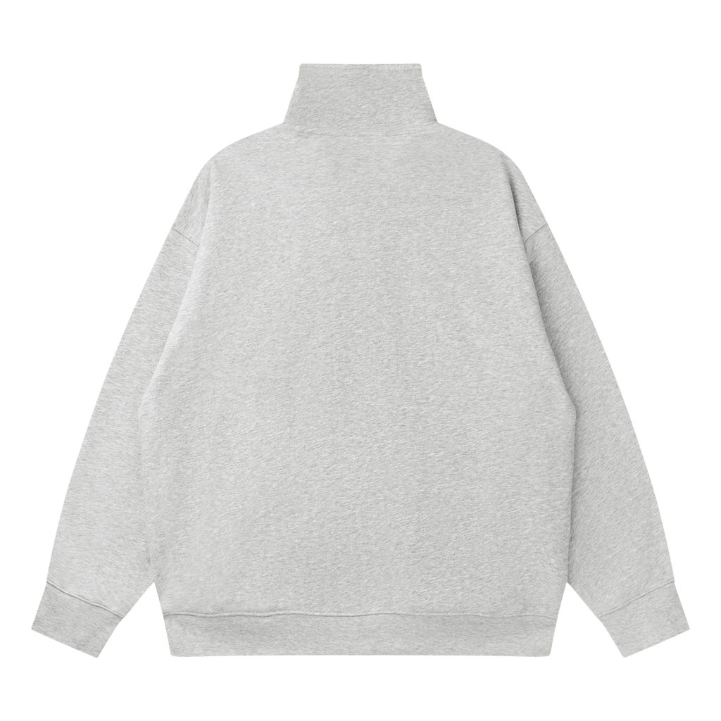 Unisex Quarter-Zip Drop Shoulder Sweatshirt – Casual Cotton Blend