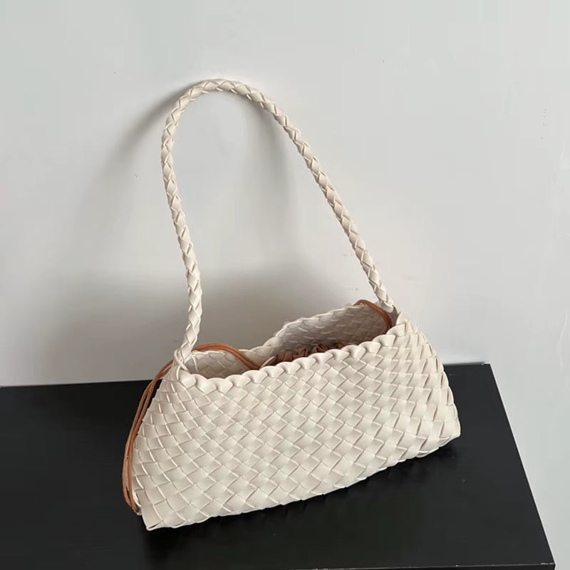 Hand-Woven Women’s Bag – Sailboat Bucket Bag for Casual & Vacation Use