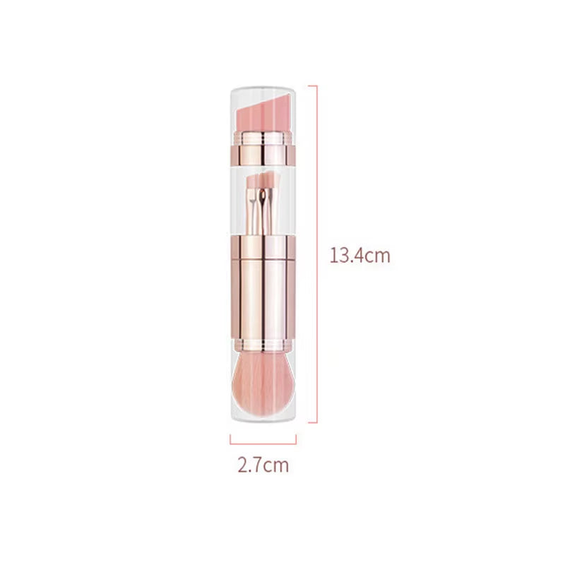 5-in-1 Retractable Makeup Brush Set – Foundation, Eyes, Lips, Powder