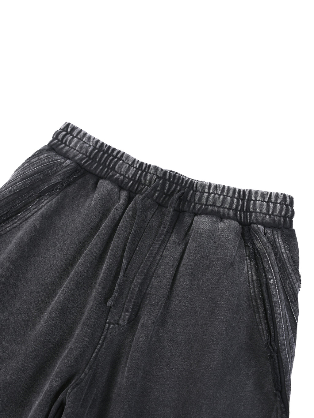 Snow Washed Tape Raw Edge Sweatpants – Unisex Vintage Streetwear